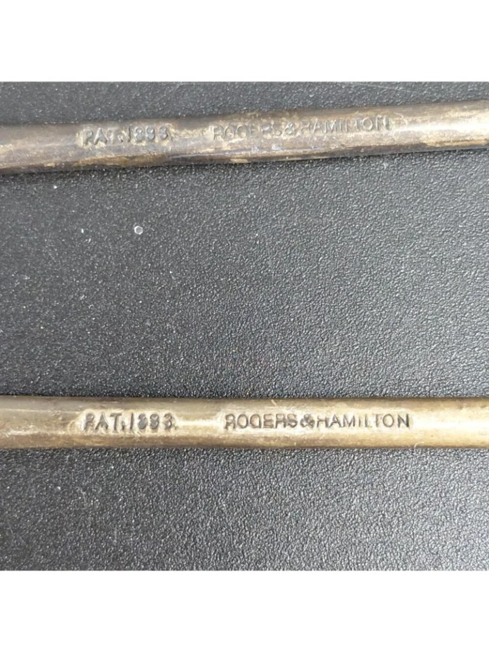 Vintage Rogers & Hamilton Classic Shell Silverplate Cocktail Forks Set 2 USA